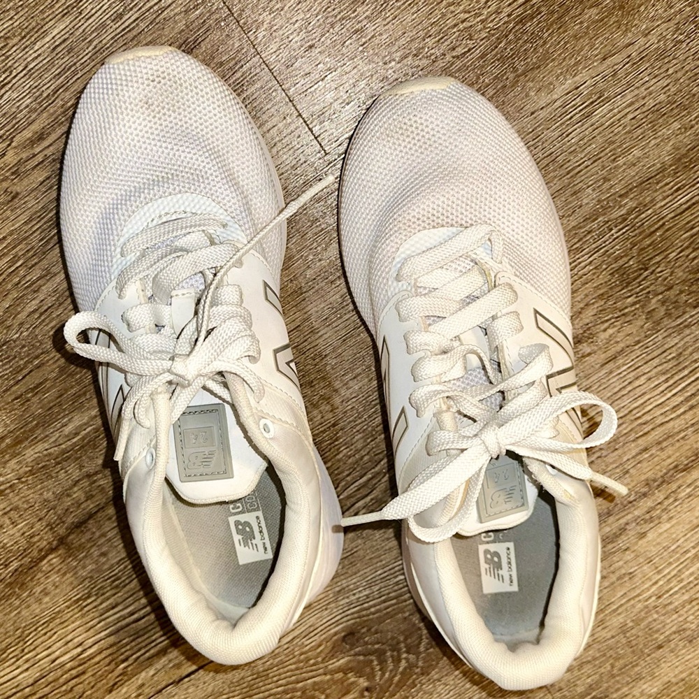 New Balance White Athletic Shoes
